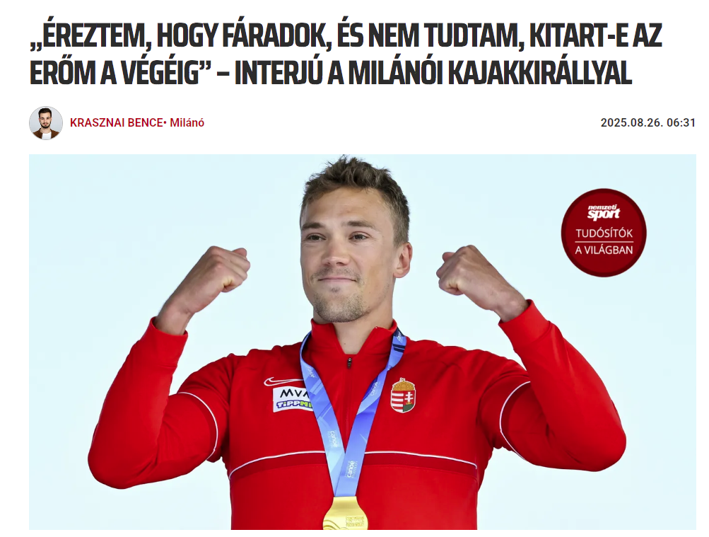 Lapszemle: a Nemzeti Sport interjúja Kopasz Bálinttal